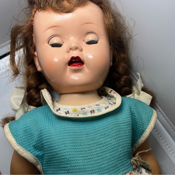Vintage Ideal Saucy Walker 16” doll Hard Plastic Brown Hair Sleep Eyes - Picture 7 of 8